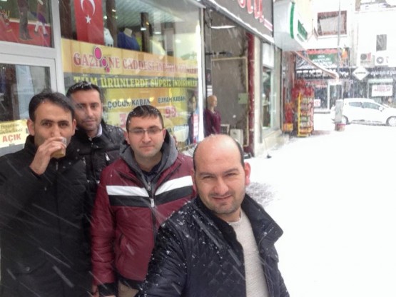 Nevşehir'den kardan adam manzaraları