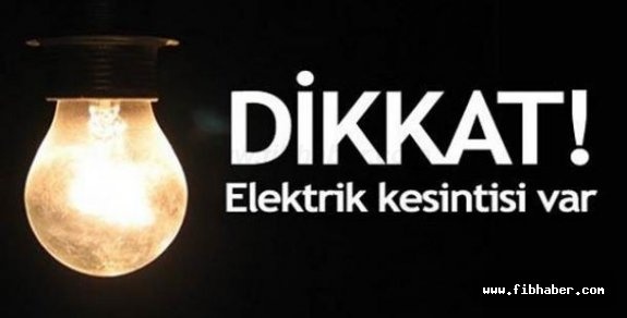 Dikkat! Nevşehir'de elektrik kesintisi var