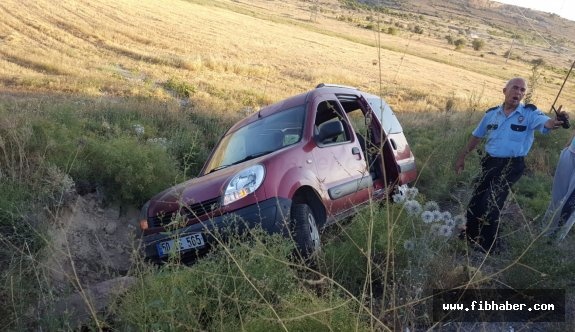 Nevşehir'de Virajı alamayan araç devrildi : 6 yaralı