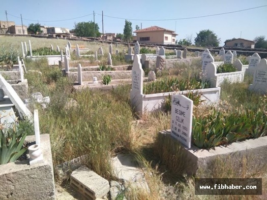 Çullar Köyü mezarlığının durumu içler acısı