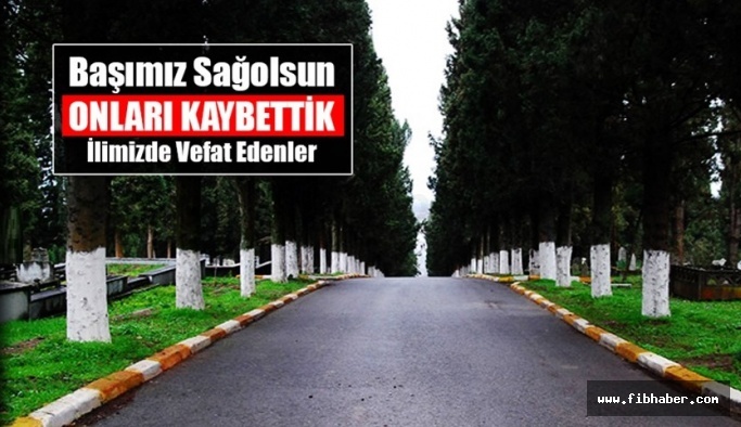 Nevşehir'de bugün 7 kişi vefat etti