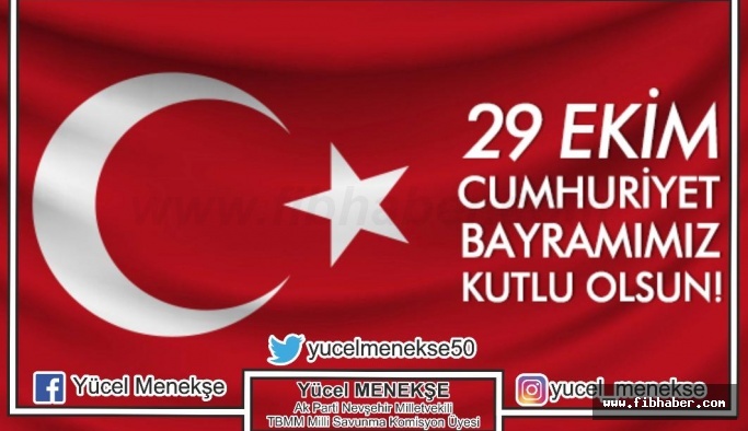 Milletvekili Menekşe'den 29 Ekim Mesajı