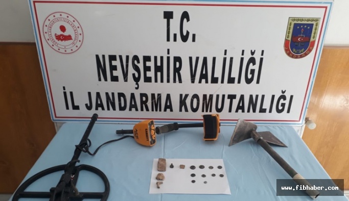 Nevşehir'de kaçak tarihi eser kazısına suçüstü: 1 gözaltı