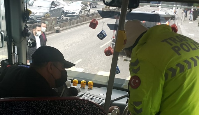 Nevşehir'de bugün toplu taşıma araçları denetlendi