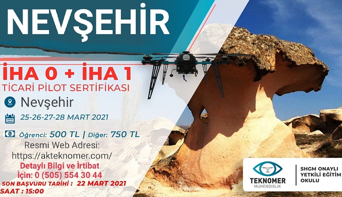Nevşehir'de Drone  Eğitimlerine Başvurular Başladı