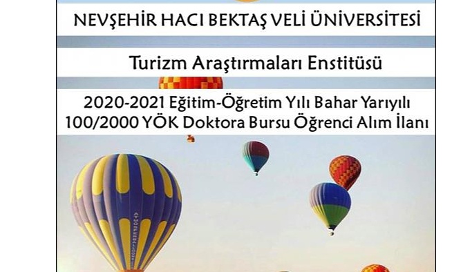 NEVÜ Turizm Araştırmaları Enstitüsü 100/2000 YÖK Doktora Burslu Öğrenci Alacak