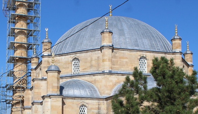Nevşehir Kurşunlu Camii’nin minaresi restore ediliyor
