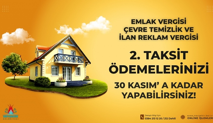 Nevşehir Belediyesi uyardı: Son gün 30 Kasım