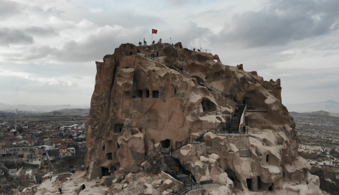 107 bin kişi Kapadokya’ya yüksekten baktı