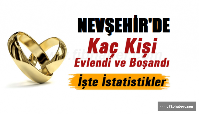 Nevşehir'de 2021'de evlenme de boşanma da arttı