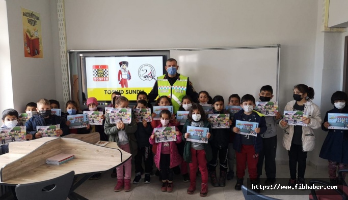 Abuşağı, Sulusaray ve Tepeköy'de öğrencilere trafik eğitimi verildi