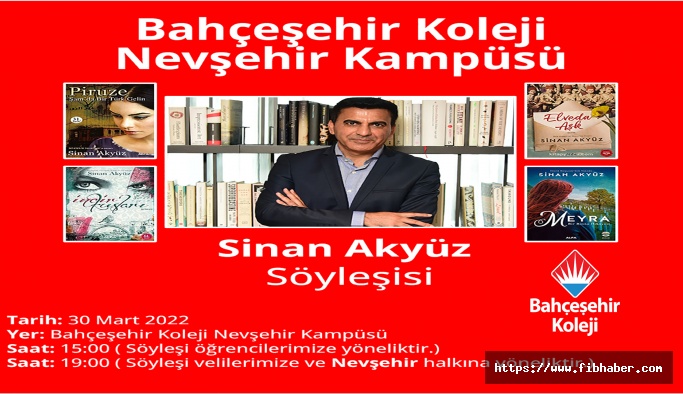 Bahçeşehir Koleji Nevşehir Kampüsü Yazar Sinan Akyüz'ü ağırlıyor...