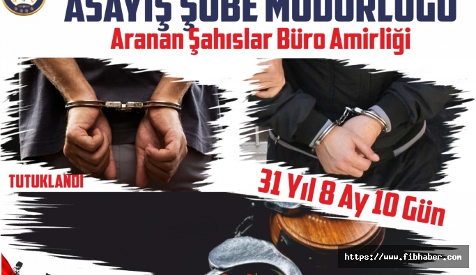 Nevşehir'de 31 Yıl 8 Ay 10 Gün Hapis Cezası Bulunan Şahıs Yakalandı