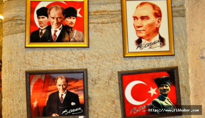 Nevşehir'de çanaktan Atatürk portrelerine ilgi oldukça büyük