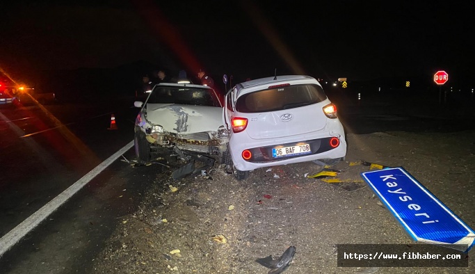 Nevşehir'de iki otomobil çarpıştı: 4 yaralı