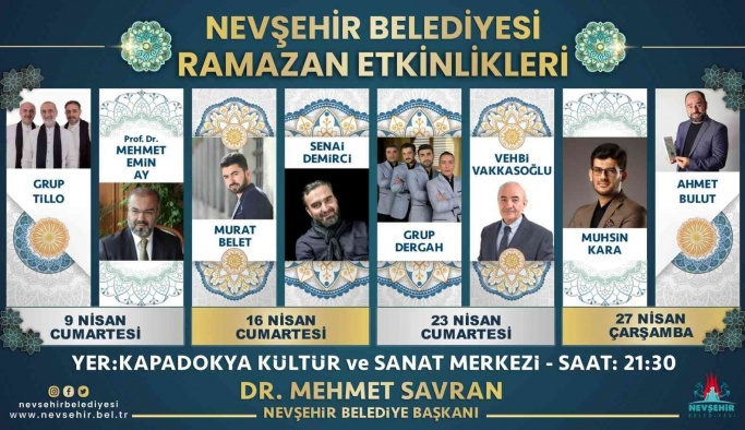 Ramazan etkinlikleri Nevşehir'de halkla buluşacak