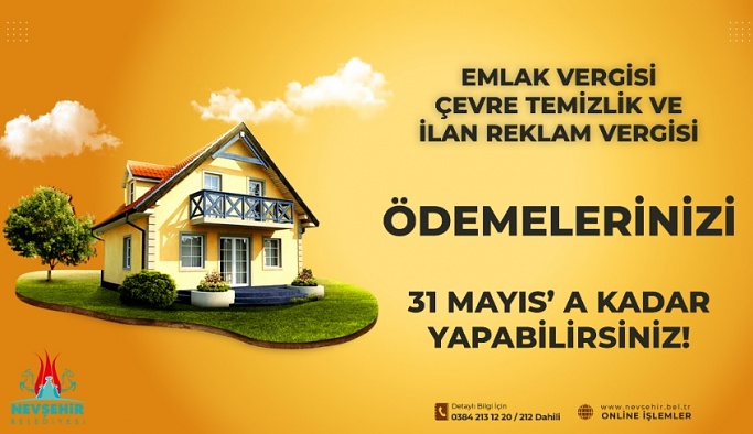 Nevşehir Belediyesi'nden Önemli Hatırlatma: Son Gün 31 Mayıs
