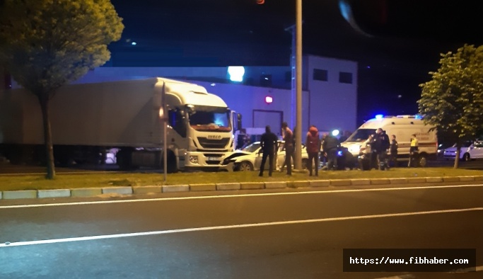 Nevşehir'de TIR’la otomobil çarpıştı 1 yaralı