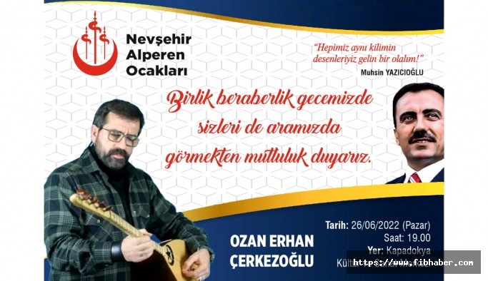 Nevşehir Alperen Ocakları "Birlik ve Beraberlik Gecesi" düzenliyor...