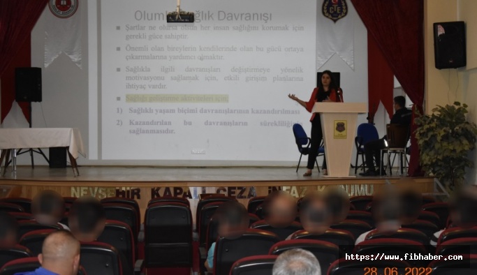 Nevşehir Ceza İnfaz Kurumunda, Beden ve Ruh Sağlığını Korumanın Önemi konferansı