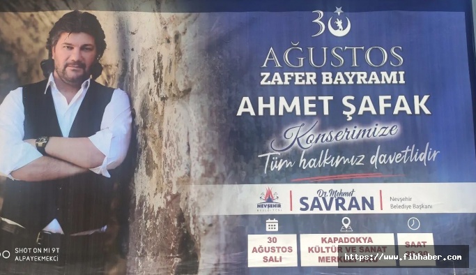 30 Ağustos'ta Ahmet Şafak konseri Nevşehir'de...