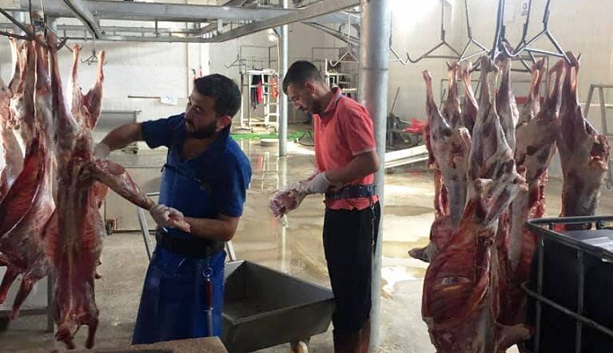 Hacıbektaş'ta 370 haneye et dağıtımı sürüyor