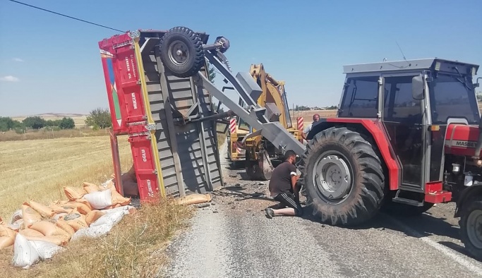 Devrilen traktörün imdadına Nevşehir İl Özel İdaresi ekipleri yetişti