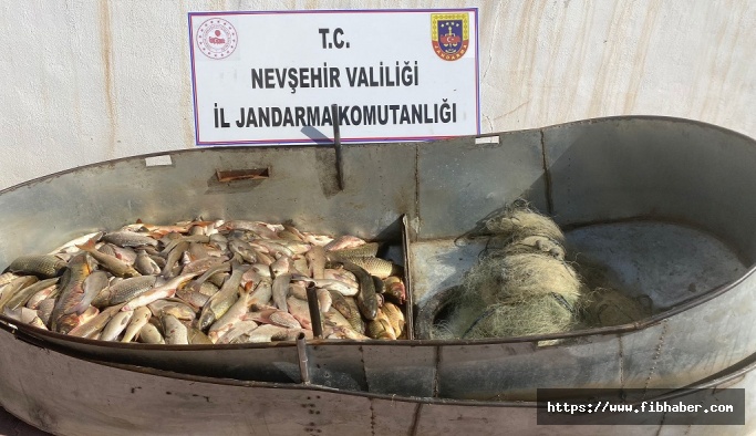 Nevşehir jandarmadan Kızılırmak'ta kaçak balık avına suçüstü