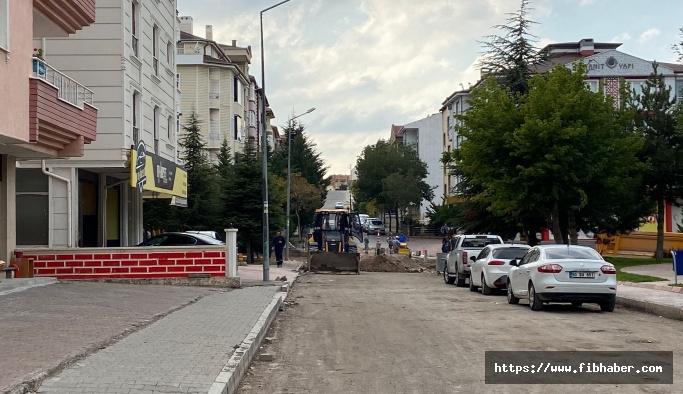 Nevşehir'de altyapı çalışması esnasında doğal gaz borusu patladı