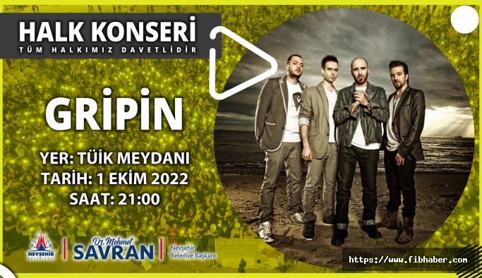 Nevşehir'de Gençler İçin Hafta Sonu ‘Gripin’ Konseri Var