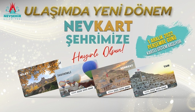 Nevşehir'de Kartlı Sistem 1 Aralık Perşembe Günü Başlıyor
