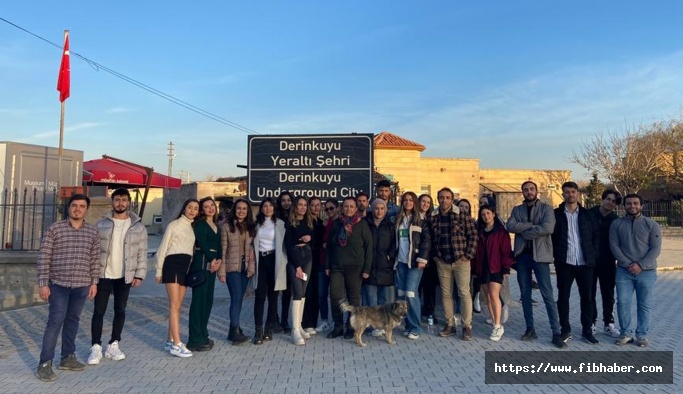 NEVÜ Turizm Fakültesi Öğrencileri Derinkuyu Yeraltı Şehrini Gezdi
