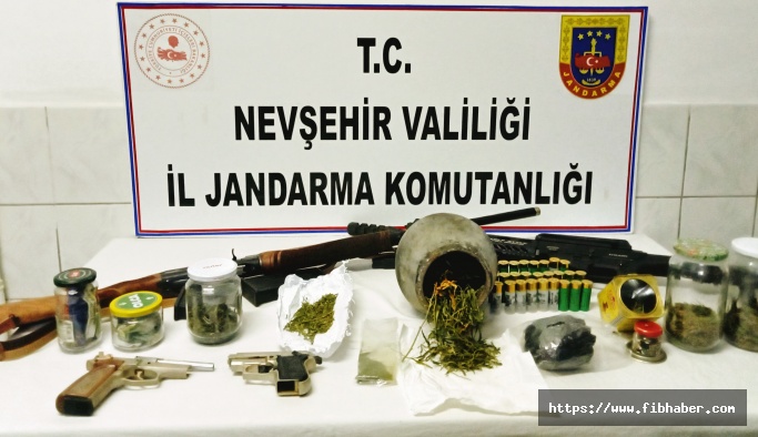 Nevşehir Gülşehir'de 6 adrese eş zamanlı uyuşturucu operasyonu