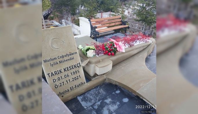 Nevşehirli uçak mühendisi Tarık Kesekci'ye İHA modeli mezar