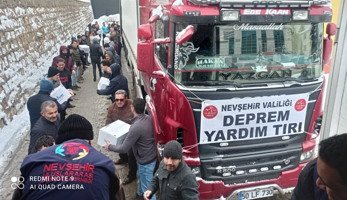 Nevşehir'de yardım faaliyetleri geçici olarak durduruldu