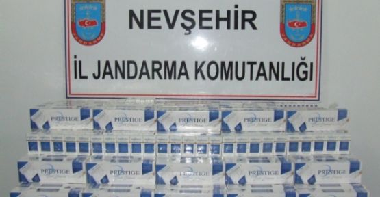 Nevşehir de Bir Yolcu Otobüsünde 1000 Paket Kaçak Sigara Ele Geçirildi.