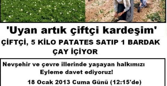 Nevşehir’de Patates Çiftçileri AK Parti İl Binası Önünde Eylem Hazırlığında 
