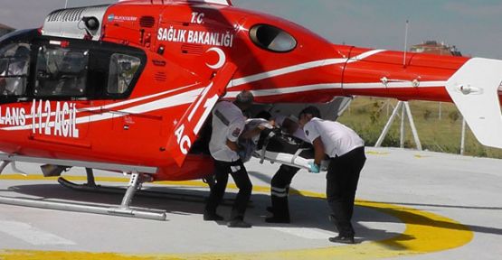 Versa Hastanesine Ambulans Helikopter İle Sevk